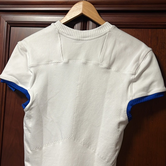 Brand New Adidas Football Team Activewear White & Blue Jersey Shirt! - Picture 8 of 10